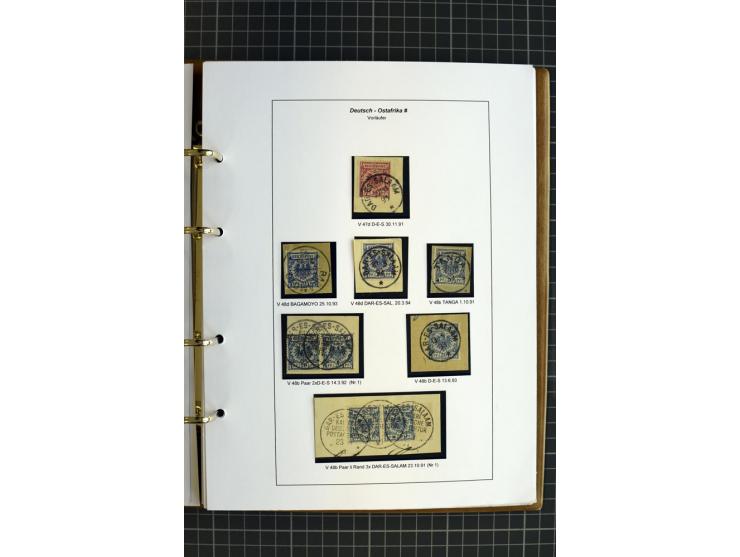 1890/1914, gestempelte Sammlung mit schönem Vorläufer- und Mitläuferteil, dabei Mi.-Nr. VL41 auf Briefstück "LAMU 31/7 90", S