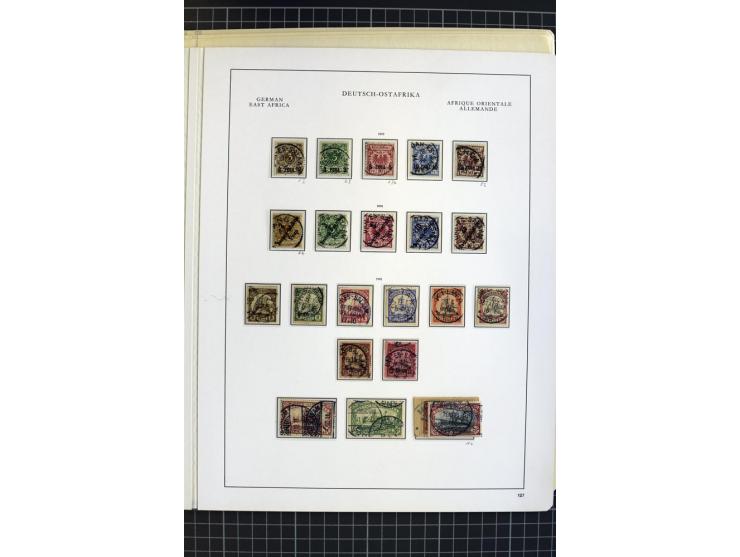 1890/1910, gestempelte Sammlung mit Vorläufer ab Lamu mit einigen besseren Werten, Farben und Besonderheiten, dabei u.a. Mi.-