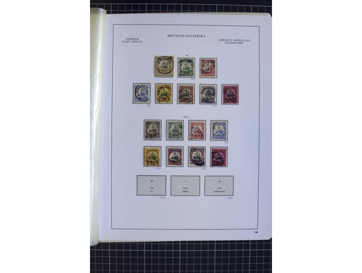 1890/1910, gestempelte Sammlung mit Vorläufer ab Lamu mit einigen besseren Werten, Farben und Besonderheiten, dabei u.a. Mi.-
