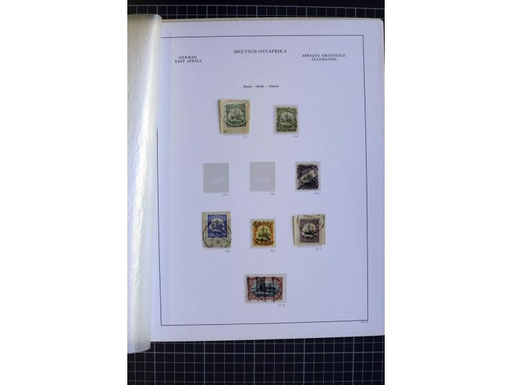 1890/1910, gestempelte Sammlung mit Vorläufer ab Lamu mit einigen besseren Werten, Farben und Besonderheiten, dabei u.a. Mi.-