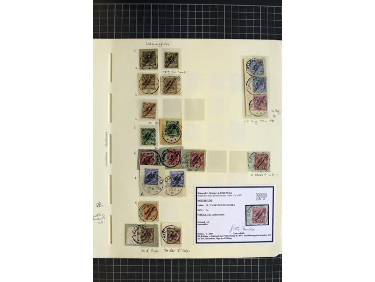 1897/1919, meist gestempelte, in den Hauptnummern überkomplette Sammlung mit einigen Farben (u.a. Mi,-Nr. 5 c postfrisch und 
