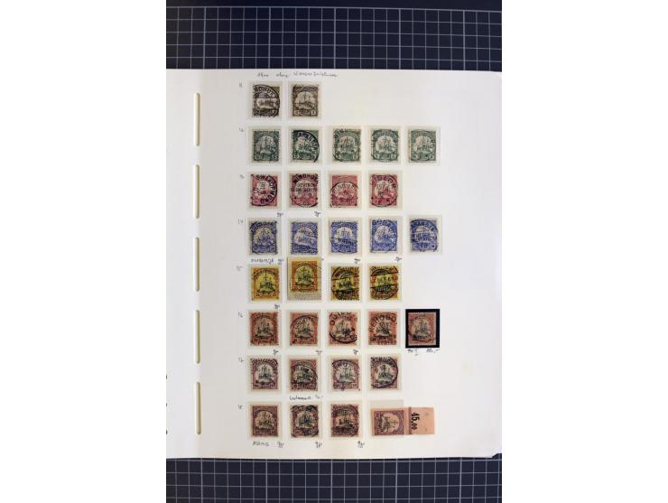 1897/1919, meist gestempelte, in den Hauptnummern überkomplette Sammlung mit einigen Farben (u.a. Mi,-Nr. 5 c postfrisch und 