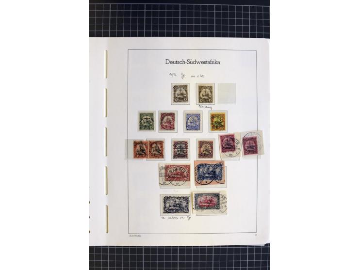 1897/1919, meist gestempelte, in den Hauptnummern überkomplette Sammlung mit einigen Farben (u.a. Mi,-Nr. 5 c postfrisch und 
