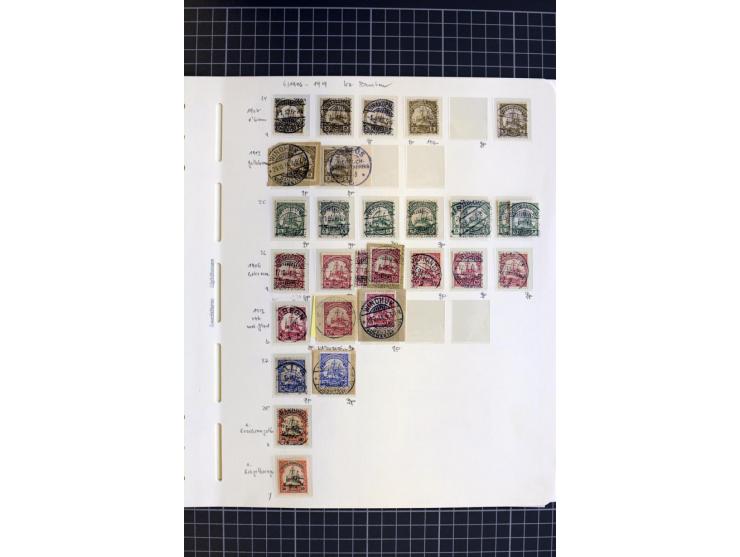 1897/1919, meist gestempelte, in den Hauptnummern überkomplette Sammlung mit einigen Farben (u.a. Mi,-Nr. 5 c postfrisch und 