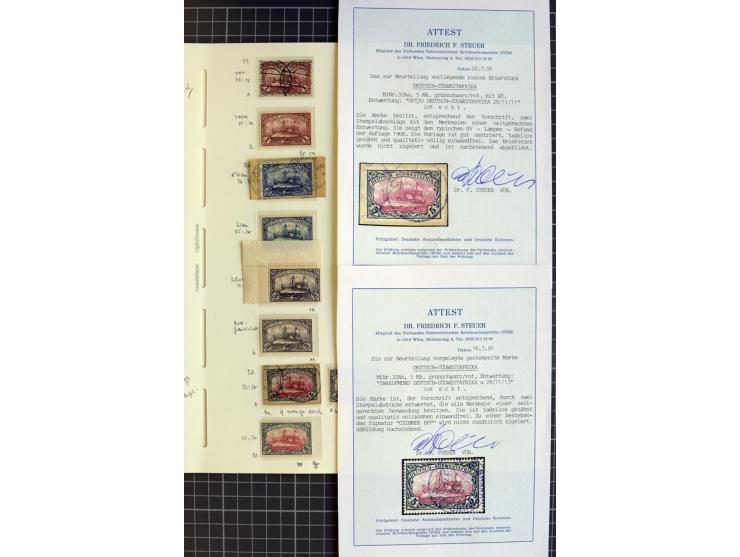 1897/1919, meist gestempelte, in den Hauptnummern überkomplette Sammlung mit einigen Farben (u.a. Mi,-Nr. 5 c postfrisch und 