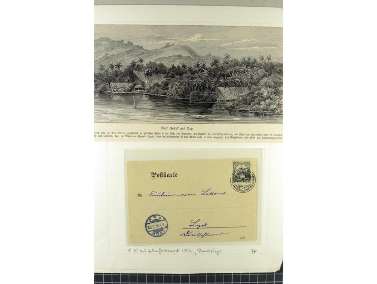 1899/1919, in den Hauptnummern überkomplette, meist gestempelte Sammlung mit Mi.-Nr. 1-6 I (teils auf Briefstücken mit Fotoat