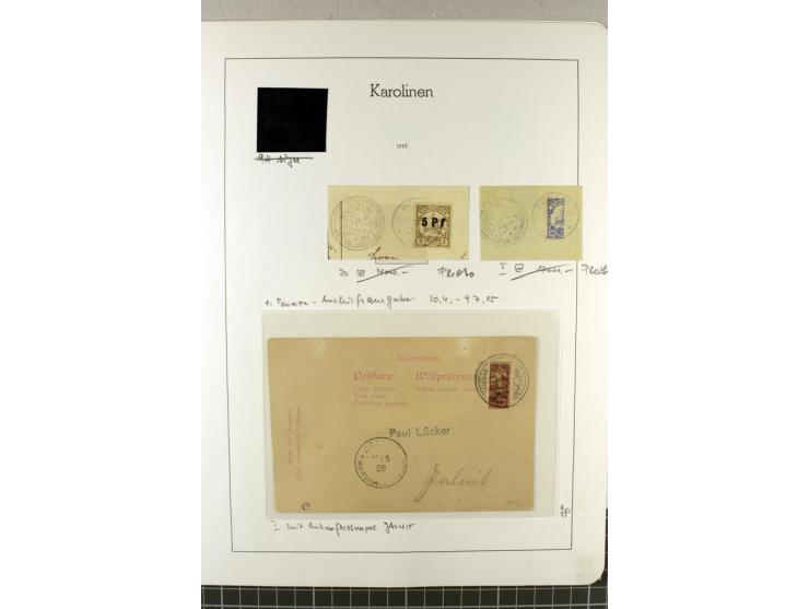1899/1919, in den Hauptnummern überkomplette, meist gestempelte Sammlung mit Mi.-Nr. 1-6 I (teils auf Briefstücken mit Fotoat