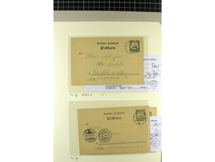 1899/1919, in den Hauptnummern überkomplette, meist gestempelte Sammlung mit Mi.-Nr. 1-6 I (teils auf Briefstücken mit Fotoat