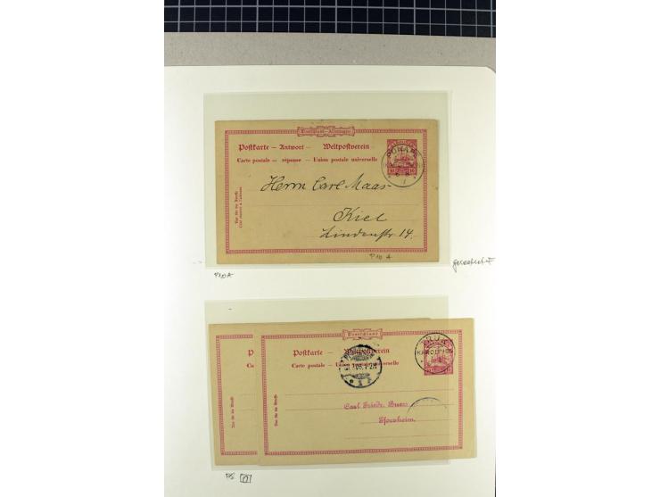 1899/1919, in den Hauptnummern überkomplette, meist gestempelte Sammlung mit Mi.-Nr. 1-6 I (teils auf Briefstücken mit Fotoat
