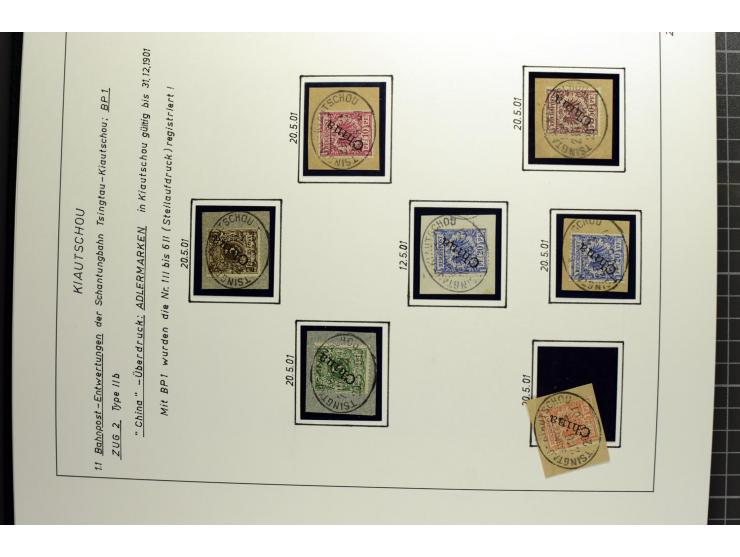 1901/1914, umfangreiche Ausstellungs-Sammlung "Die Bahnpost der Schantung-Bahn" mit ca. 150 Briefen und Karten, 36 Briefstück