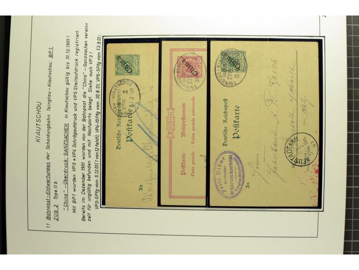 1901/1914, umfangreiche Ausstellungs-Sammlung "Die Bahnpost der Schantung-Bahn" mit ca. 150 Briefen und Karten, 36 Briefstück