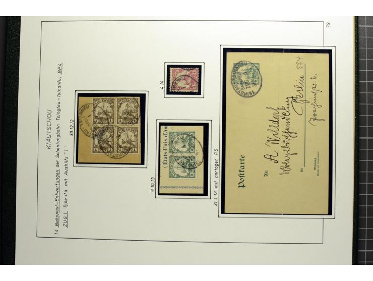 1901/1914, umfangreiche Ausstellungs-Sammlung "Die Bahnpost der Schantung-Bahn" mit ca. 150 Briefen und Karten, 36 Briefstück