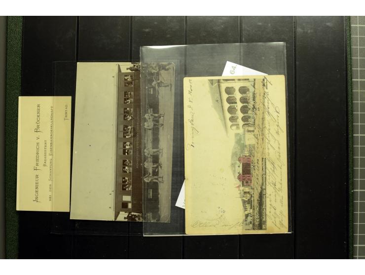 1901/1914, umfangreiche Ausstellungs-Sammlung "Die Bahnpost der Schantung-Bahn" mit ca. 150 Briefen und Karten, 36 Briefstück