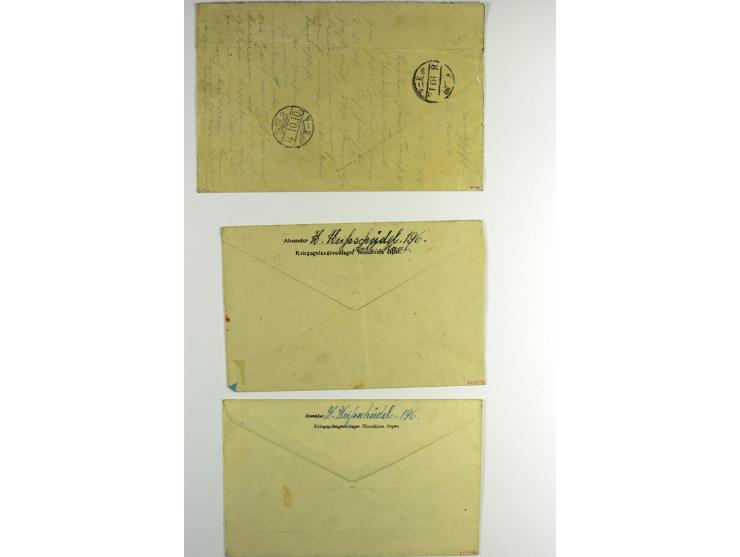 1915/18, etwa 30 Briefe, Karten, Paketzettel, Telegramme etc., diverse Lager