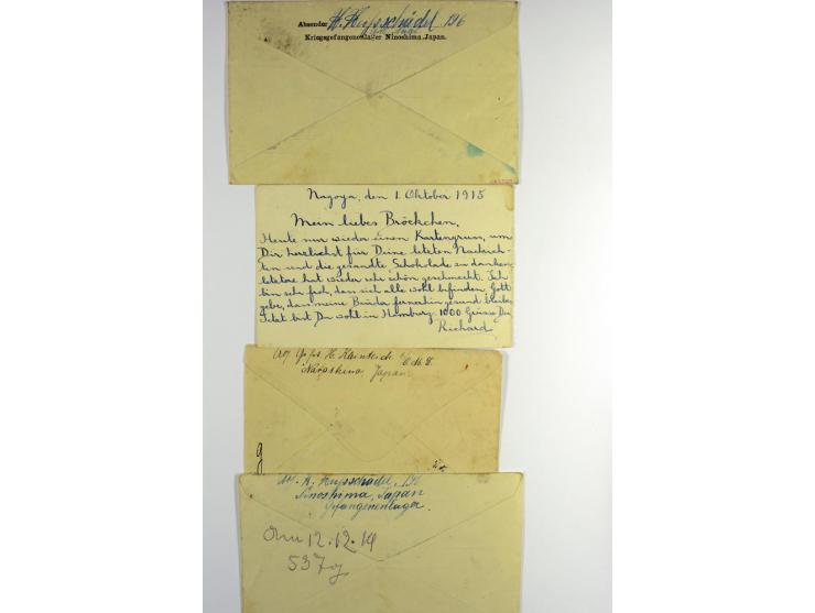 1915/18, etwa 30 Briefe, Karten, Paketzettel, Telegramme etc., diverse Lager