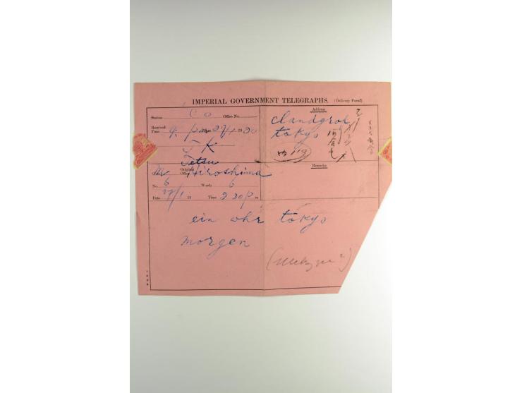 1915/18, etwa 30 Briefe, Karten, Paketzettel, Telegramme etc., diverse Lager