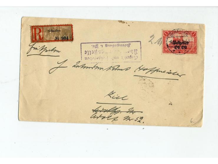1918, 11 Briefe bzw. Karten, dabei 9 R-Briefe, gute Erhaltung