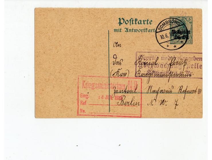 1918, 11 Briefe bzw. Karten, dabei 9 R-Briefe, gute Erhaltung