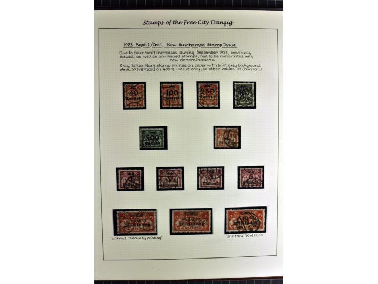 1920/39, schöne und sehr inhaltsreiche Sammlung mit etlichen guten Werten, dabei Mi.-Nr. 2a, 5I, 11c, 12c, 13b, 16I, 18K, 21I