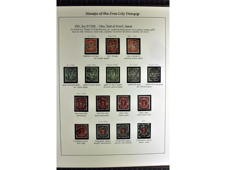 1920/39, schöne und sehr inhaltsreiche Sammlung mit etlichen guten Werten, dabei Mi.-Nr. 2a, 5I, 11c, 12c, 13b, 16I, 18K, 21I