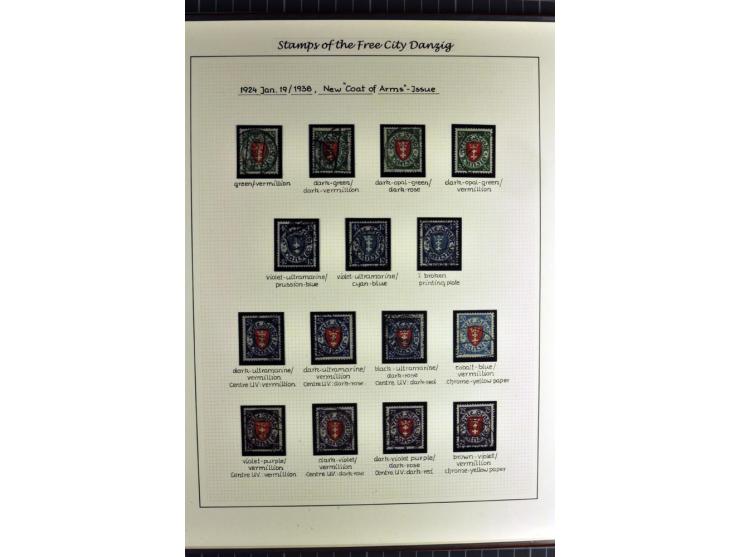 1920/39, schöne und sehr inhaltsreiche Sammlung mit etlichen guten Werten, dabei Mi.-Nr. 2a, 5I, 11c, 12c, 13b, 16I, 18K, 21I