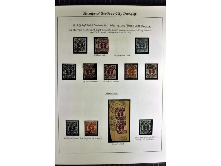 1920/39, schöne und sehr inhaltsreiche Sammlung mit etlichen guten Werten, dabei Mi.-Nr. 2a, 5I, 11c, 12c, 13b, 16I, 18K, 21I