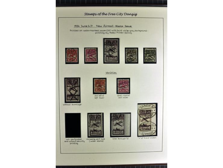 1920/39, schöne und sehr inhaltsreiche Sammlung mit etlichen guten Werten, dabei Mi.-Nr. 2a, 5I, 11c, 12c, 13b, 16I, 18K, 21I