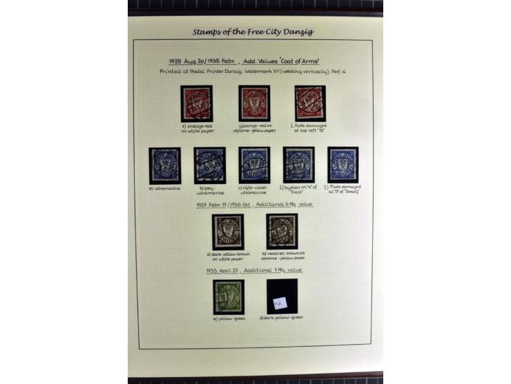 1920/39, schöne und sehr inhaltsreiche Sammlung mit etlichen guten Werten, dabei Mi.-Nr. 2a, 5I, 11c, 12c, 13b, 16I, 18K, 21I