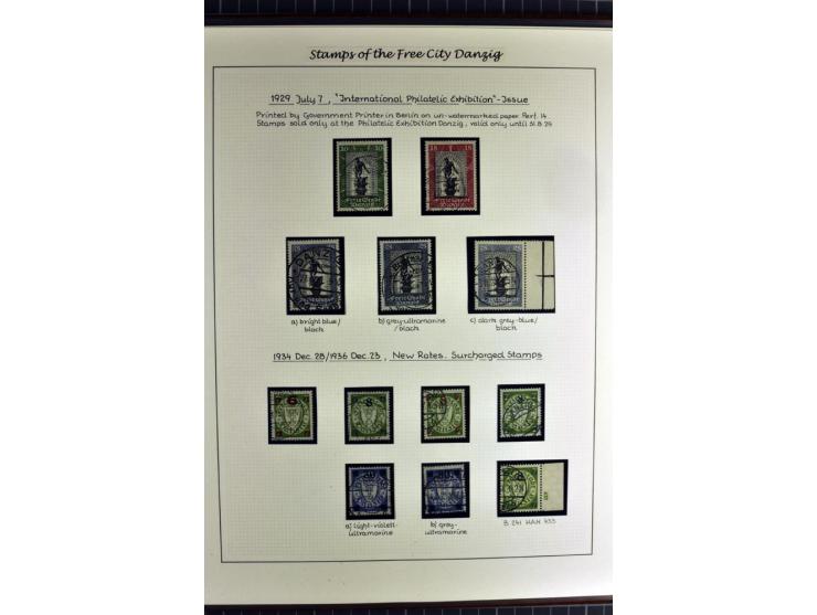 1920/39, schöne und sehr inhaltsreiche Sammlung mit etlichen guten Werten, dabei Mi.-Nr. 2a, 5I, 11c, 12c, 13b, 16I, 18K, 21I