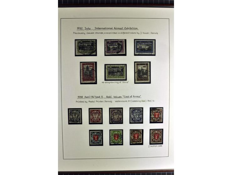 1920/39, schöne und sehr inhaltsreiche Sammlung mit etlichen guten Werten, dabei Mi.-Nr. 2a, 5I, 11c, 12c, 13b, 16I, 18K, 21I