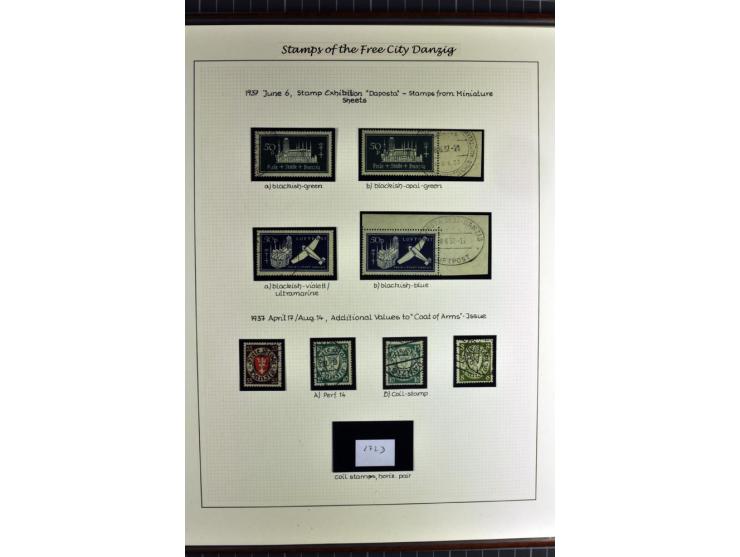 1920/39, schöne und sehr inhaltsreiche Sammlung mit etlichen guten Werten, dabei Mi.-Nr. 2a, 5I, 11c, 12c, 13b, 16I, 18K, 21I