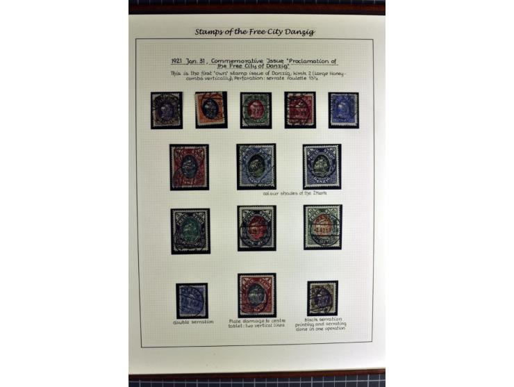 1920/39, schöne und sehr inhaltsreiche Sammlung mit etlichen guten Werten, dabei Mi.-Nr. 2a, 5I, 11c, 12c, 13b, 16I, 18K, 21I