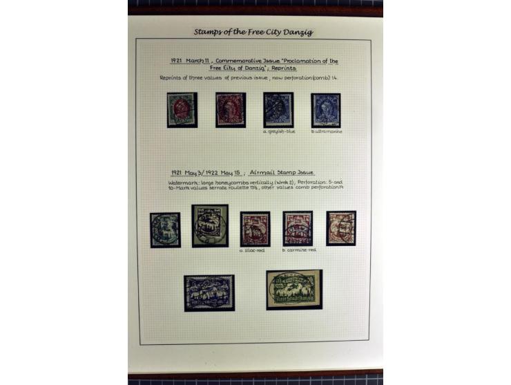 1920/39, schöne und sehr inhaltsreiche Sammlung mit etlichen guten Werten, dabei Mi.-Nr. 2a, 5I, 11c, 12c, 13b, 16I, 18K, 21I