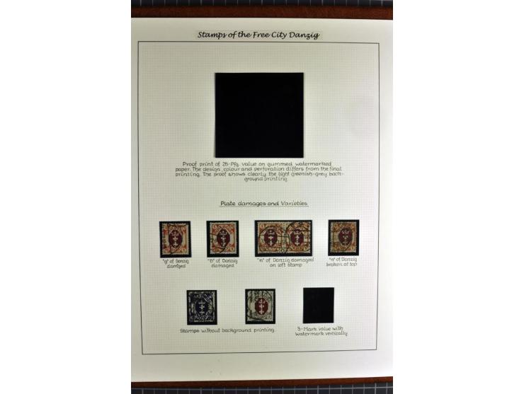 1920/39, schöne und sehr inhaltsreiche Sammlung mit etlichen guten Werten, dabei Mi.-Nr. 2a, 5I, 11c, 12c, 13b, 16I, 18K, 21I