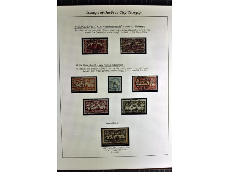 1920/39, schöne und sehr inhaltsreiche Sammlung mit etlichen guten Werten, dabei Mi.-Nr. 2a, 5I, 11c, 12c, 13b, 16I, 18K, 21I