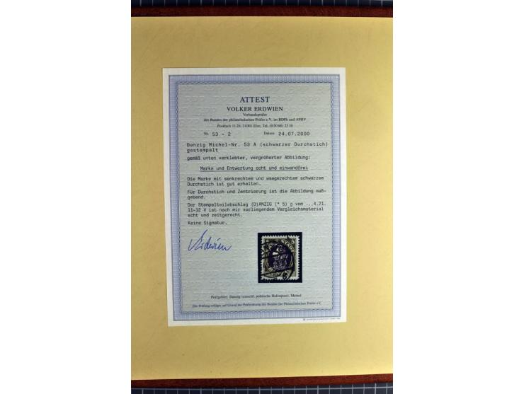 1920/39, schöne und sehr inhaltsreiche Sammlung mit etlichen guten Werten, dabei Mi.-Nr. 2a, 5I, 11c, 12c, 13b, 16I, 18K, 21I
