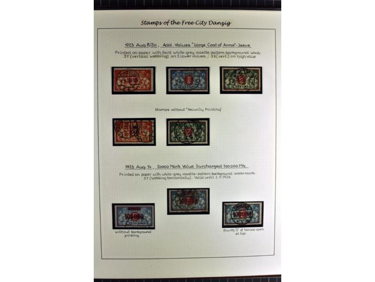 1920/39, schöne und sehr inhaltsreiche Sammlung mit etlichen guten Werten, dabei Mi.-Nr. 2a, 5I, 11c, 12c, 13b, 16I, 18K, 21I