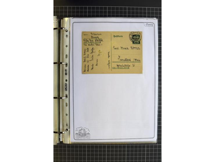 1914/1945, sehr umfangreiche Sammlung "Feldpost in Danzig" mit einigen hundert Briefen und Karten, dabei I. WK. mit interessa