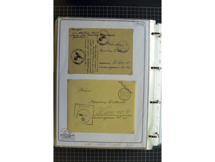 1914/1945, sehr umfangreiche Sammlung "Feldpost in Danzig" mit einigen hundert Briefen und Karten, dabei I. WK. mit interessa