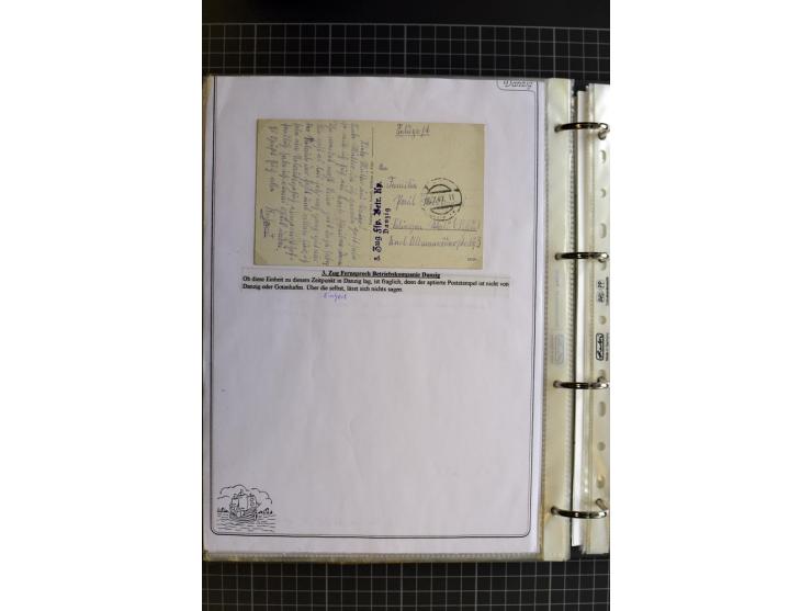 1914/1945, sehr umfangreiche Sammlung "Feldpost in Danzig" mit einigen hundert Briefen und Karten, dabei I. WK. mit interessa