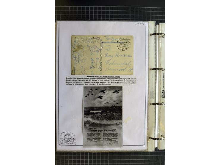 1914/1945, sehr umfangreiche Sammlung "Feldpost in Danzig" mit einigen hundert Briefen und Karten, dabei I. WK. mit interessa