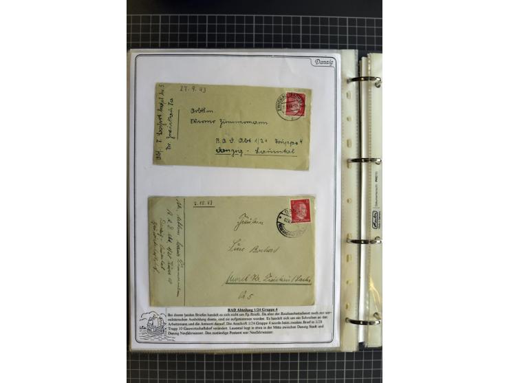 1914/1945, sehr umfangreiche Sammlung "Feldpost in Danzig" mit einigen hundert Briefen und Karten, dabei I. WK. mit interessa