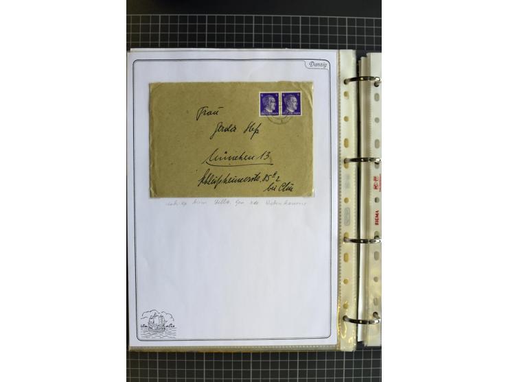 1914/1945, sehr umfangreiche Sammlung "Feldpost in Danzig" mit einigen hundert Briefen und Karten, dabei I. WK. mit interessa