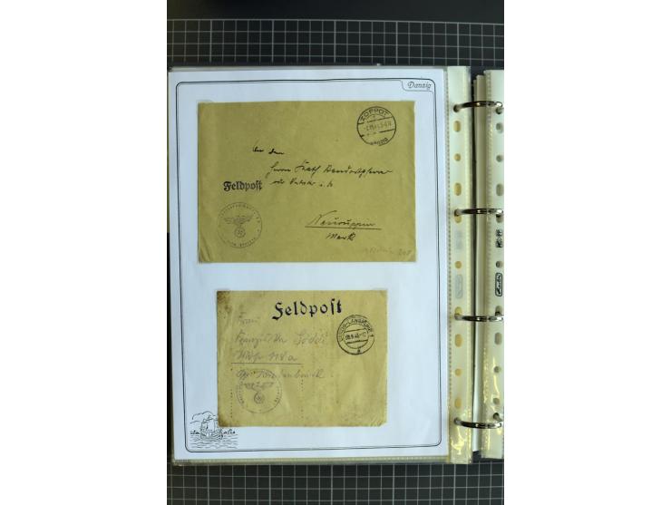 1914/1945, sehr umfangreiche Sammlung "Feldpost in Danzig" mit einigen hundert Briefen und Karten, dabei I. WK. mit interessa