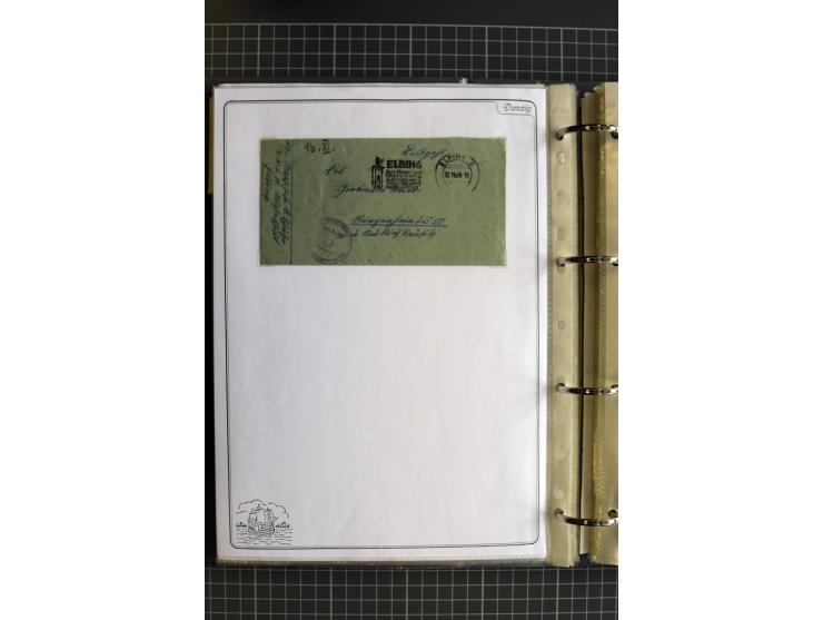 1914/1945, sehr umfangreiche Sammlung "Feldpost in Danzig" mit einigen hundert Briefen und Karten, dabei I. WK. mit interessa