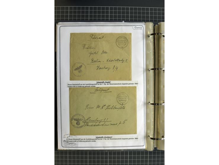 1914/1945, sehr umfangreiche Sammlung "Feldpost in Danzig" mit einigen hundert Briefen und Karten, dabei I. WK. mit interessa