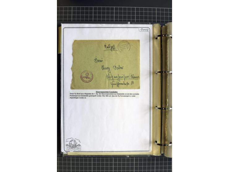 1914/1945, sehr umfangreiche Sammlung "Feldpost in Danzig" mit einigen hundert Briefen und Karten, dabei I. WK. mit interessa