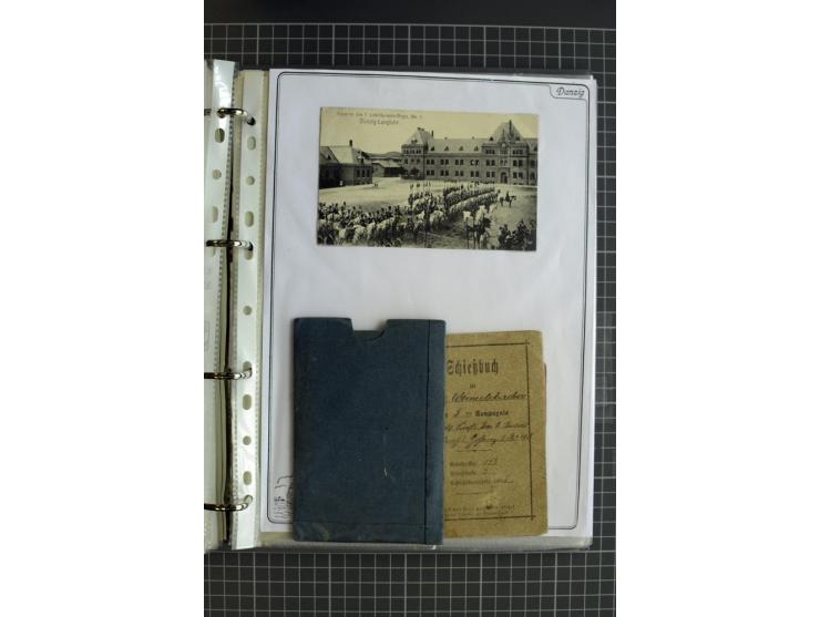 1914/1945, sehr umfangreiche Sammlung "Feldpost in Danzig" mit einigen hundert Briefen und Karten, dabei I. WK. mit interessa