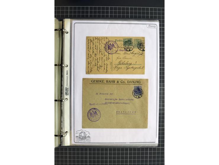 1914/1945, sehr umfangreiche Sammlung "Feldpost in Danzig" mit einigen hundert Briefen und Karten, dabei I. WK. mit interessa