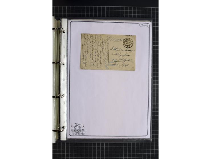 1914/1945, sehr umfangreiche Sammlung "Feldpost in Danzig" mit einigen hundert Briefen und Karten, dabei I. WK. mit interessa